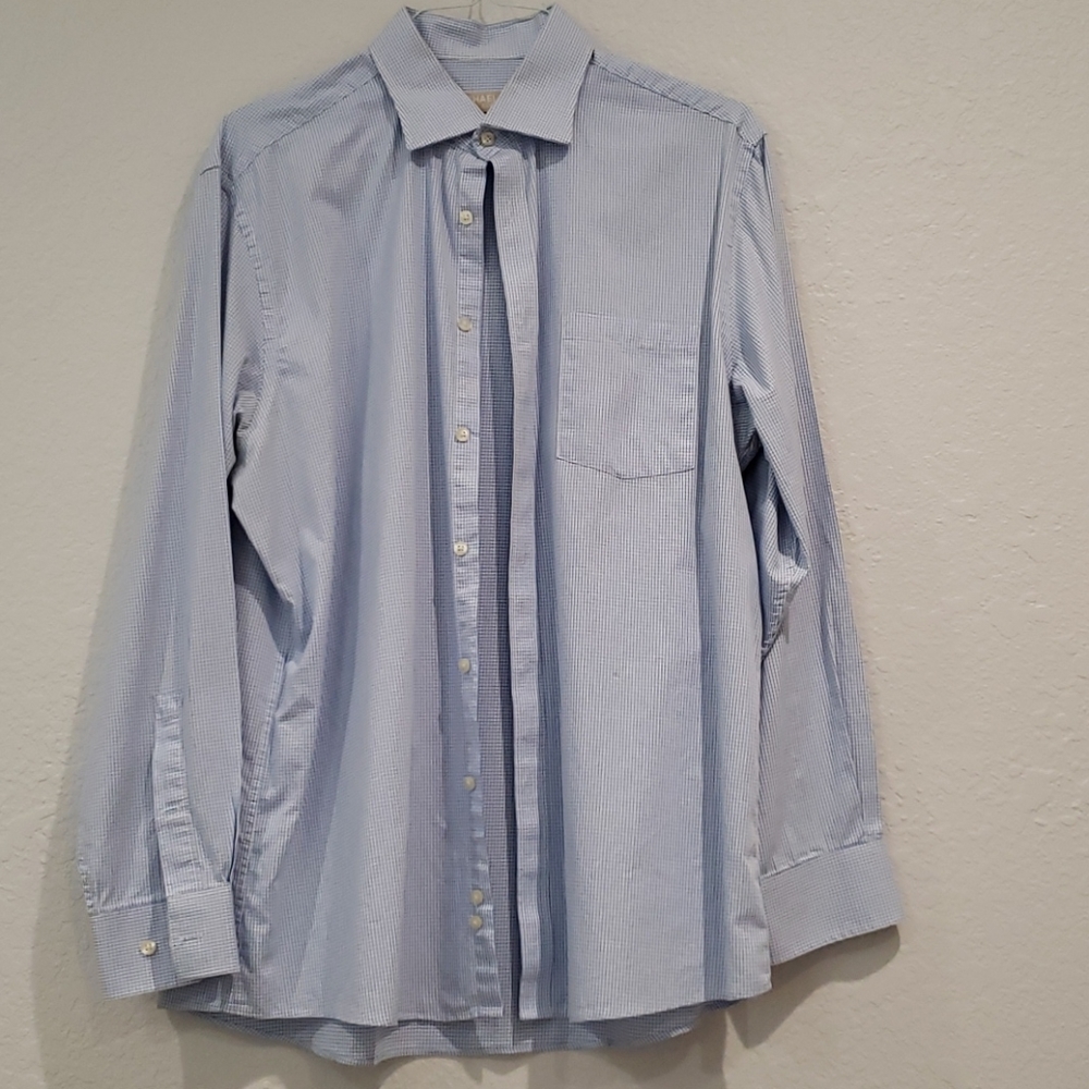 4/$20 Michael Kors Blue & White Button Down Shirt